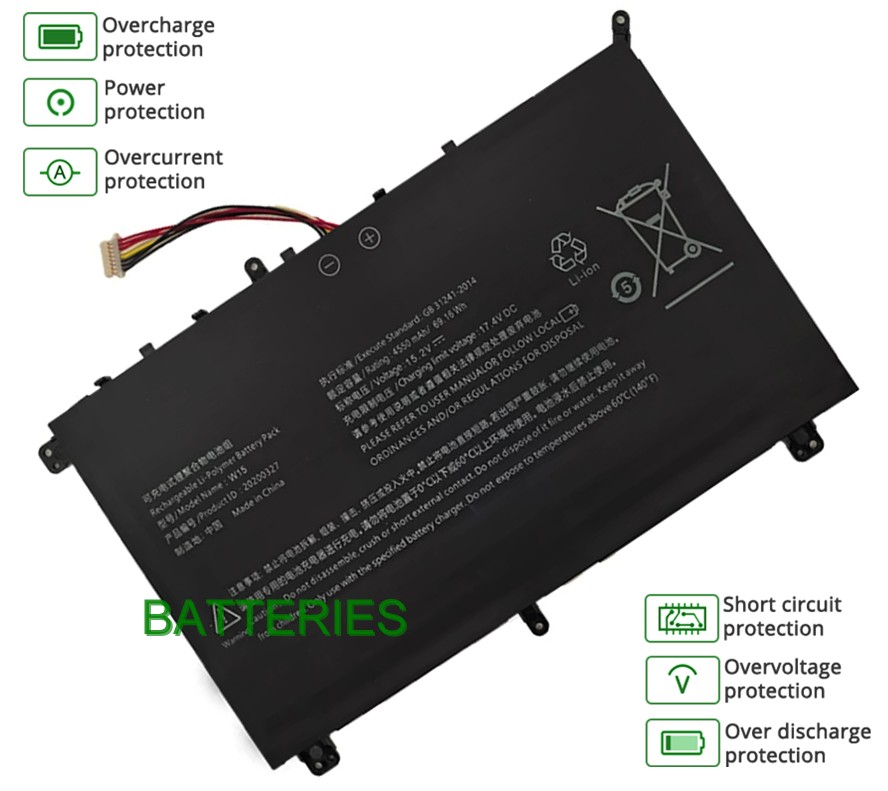 NOTEBOOK W15 battery